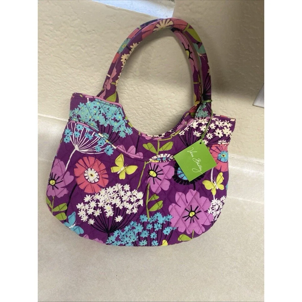 Vera Bradley Flutterby Girls Tote Bag Butterfly Purse Retired EUC